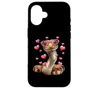 Occhiali da sole a forma di cuore di San Valentino Ball Python Custodia per iPhone 16