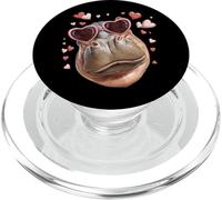 Occhiali da sole a forma di cuore di San Valentino ippopotamo ippopotamo PopSockets PopGrip per MagSafe