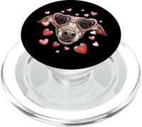 Occhiali da sole a forma di cuore per San Valentino Iggy Italian Greyhound Dog PopSockets PopGrip per MagSafe