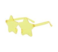 Occhiali Da Sole A Forma Di Stella - Accessorio Per Occhialii Novità Senza Montatura PC AC Da 14 Cm | Occhialii Per Costumi Da Festival Retrò | Pezzo Di Dichiarazione Di Cosplay Della Decorazione Di
