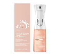 Occhiali da sole a trama del corpo trasparente SPF 42, infuso con olio per il corpo luccicante, dà alla pelle una finitura luminosa, nebbia idratante resistente all'acqua, non appiccicoso (1pc)