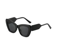 Occhiali da sole alla moda grandi occhi di gatto grandi alla moda per stile delle signore, Nero 1, 14.5cm