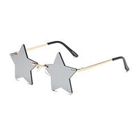 Occhiali da sole alla moda senza montatura strani da strada, occhiali da sole da uomo e da donna per feste in spiaggia (colore: G, taglia: M), C, Taglia unica