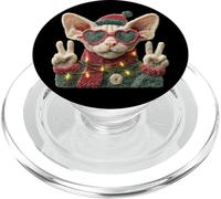 Occhiali da sole allegri e soffici a forma di cuore con gatto PopSockets PopGrip per MagSafe