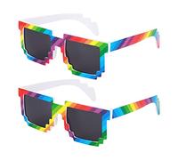 Occhiali da sole arcobaleno per adulti, 2 pezzi, decorazioni per feste LGBT Gay Pride, accessori per costumi per feste in costume per feste in costume per celebrazioni del mese del Gay Pride