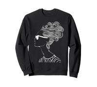 Occhiali da Sole Astratti Line Art Donna Minimalista Felpa