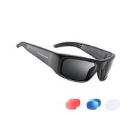 Occhiali da sole audio, occhiali da sole senza fili con lenti di sicurezza polarizzate UV400, design unisex, per tutte le edizioni di Smart Phone (nero)