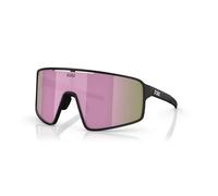 BLIZ - Occhiali da sole robusti e leggeri - P001S Matt Black Brown w Pink Mirror in Pelle - Nero Nero