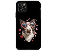 Occhiali da sole Border Collies Dog San Valentino cuore Custodia per iPhone 11 Pro Max
