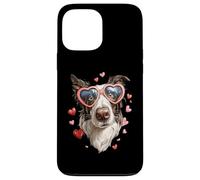 Occhiali da sole Border Collies Dog San Valentino cuore Custodia per iPhone 13 Pro Max