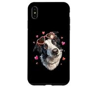 Occhiali da sole Border Collies Dog San Valentino cuore Custodia per iPhone XS Max