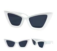 Occhiali Da Sole Cat Eye Eleganti Moderni Retro Con Montatura Bianca Oversize