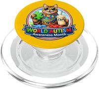 Occhiali da sole Cat & Milkshake World Autism Awareness Month ADHD PopSockets PopGrip per MagSafe