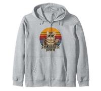 Occhiali da Sole Cat Smoking Six Seven Bruh 67 Felpa con Cappuccio