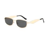 Occhiali da sole classici quadrati per uomo e donna, stile retrò rettangolare opaco, protezione UV400, occhiali alla moda e di tendenza per guidare, viaggiare e attività all'aperto, C2, taglia un