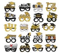 Occhiali da sole completi, 20 pezzi, divertenti decorazioni per selfie per feste di laurea, per feste e di scena per ritratti di laurea, annuari e diplomati