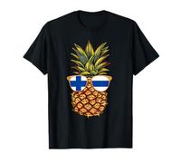 Occhiali da sole con ananas e bandiera finlandese Maglietta