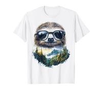 Occhiali da sole con bradipo grafico per amanti degli animali, opera d'arte con bradipo Maglietta
