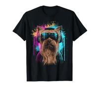 Occhiali da Sole con Design a Forma di Cane Yorkshire Terrier Maglietta