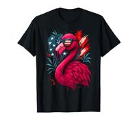 Occhiali da sole con fenicottero patriottico con bandiera americana 4 luglio Maglietta
