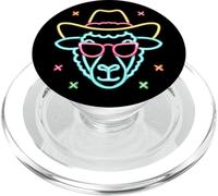 Occhiali da sole con immagine di pecora cowboy divertente grafica occidentale rosa PopSockets PopGrip per MagSafe