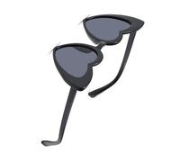 Occhiali da Sole con Lenti Grigie a Forma di Cuore Protezione UV Elegante per le Feste delle Donne Occhiali Vintage a Cuore da Donna (Lente grigia con montatura nera)