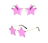 Occhiali da sole con montatura a stella a cinque punte 4 pezzi, occhiali personalizzati for donna Per Le Feste(Color 5)