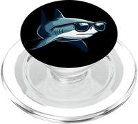 Occhiali da sole con squalo - divertenti animali dell'oceano bianco PopSockets PopGrip per MagSafe