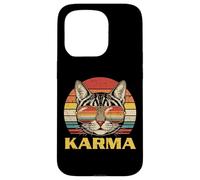 Occhiali da sole con viso di gatto Karma Funny Kitten Kitty Uomini Donne Bambini Custodia per iPhone 15 Pro