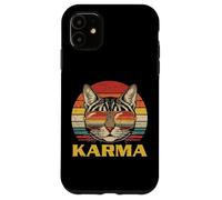 Occhiali da sole con viso di gatto Karma Funny Kitten Kitty Uomini Donne Bambini Custodia per iPhone 11
