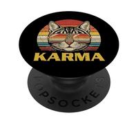 Occhiali da sole con viso di gatto Karma Funny Kitten Kitty Uomini Donne Bambini PopSockets PopGrip Adesivo