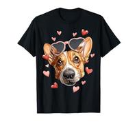 Occhiali da Sole Corgi Dog San Valentino Cuore Maglietta