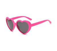 Occhiali da Sole Cuore Occhiali da sole Dream Gradient Peach Heart con protezione personalizzata, design arcobaleno colorato per Carnevale(Rose black)