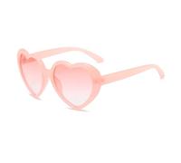 Occhiali da Sole Cuore Occhiali da sole Dream Gradient Peach Heart con protezione personalizzata, design arcobaleno colorato per Carnevale(Pink pink)