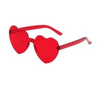 Occhiali da Sole Cuore Women's Heart Sunglasses Wedding Bachelorette Bridesmaid Beach Party Multi-Color Photo Props per Carnevale(Color 03,1PC)