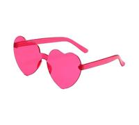 Occhiali da Sole Cuore Women's Heart Sunglasses Wedding Bachelorette Bridesmaid Beach Party Multi-Color Photo Props per Carnevale(Color 01,1PC)