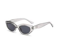 Occhiali da sole da donna Cat Eye Occhiali da sole donna uomo Sutra Vintage Small Frame Cateye occhiali da sole femminili alla moda UV400 Occhiali, Grigio chiaro., Taglia unica