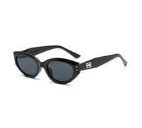Occhiali da sole da donna Cat Eye Occhiali da sole donna uomo Sutra Vintage Small Frame Cateye occhiali da sole femminili alla moda UV400 Occhiali, Nero , Taglia unica