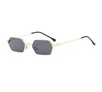 Occhiali Da Sole Da Uomo Con Montatura Piccola In Metallo, Occhiali Da Sole Sportivi Da Donna For La All'aperto(Gold)