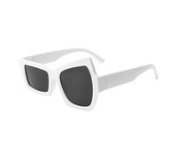 Occhiali da sole da uomo - Forma elegante e insolita | Protezione UV alla moda per donne all'aperto prendono il sole escursionismo, Cornice grigia con cornice bianca, vedi descrizione