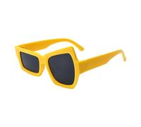 Occhiali da sole da uomo - Forma elegante e insolita - Protezione UV per prendere il sole, nuoto, ciclismo e attività all'aperto, Cornice gialla, pellicola grigia, vedi descrizione