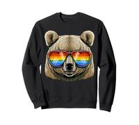 Occhiali da sole da uomo Gay Bear LGBTQ Rainbow Flag Daddy Bear Felpa