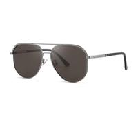 Occhiali da sole da uomo in metallo alla moda montatura grande, occhiali da sole da guida polarizzati in PC anti-ultravioletti, C4, 147*144*54 mm