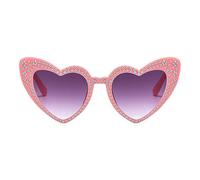 occhiali da sole d'amore, occhiali da sole con strass a cuore,Occhiali da sole in gioielli Occhiali a cuore - gatto, occhiali da sole vintage per vacanze, spiaggia, attività all'aperto, co, rosa