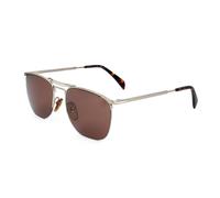 David Beckham Db 1001/s Occhiali Da Sole Uomo Argento Geometrico Marrone 55mm