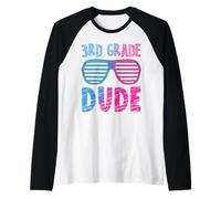 Occhiali da Sole di Terza elementare Dude First Day Back to School Maglia con Maniche Raglan