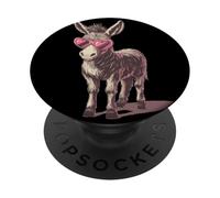 Occhiali da sole divertenti a forma di cuore e adorabile costume da PopSockets PopGrip Adesivo