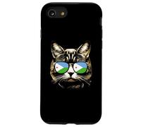 Occhiali da sole divertenti con bandiera di Gibuti per amanti dei gatti Custodia per iPhone SE (2020) / 7 / 8