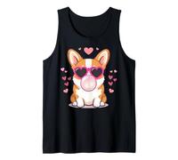 Occhiali da Sole Divertenti con Cane Corgi a Forma di Cuore Bubble Gum San Valentino Canotta