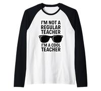 Occhiali da Sole Divertenti con Scritta I'm Not A Regular Teacher I'm A Cool Teacher Maglia con Maniche Raglan